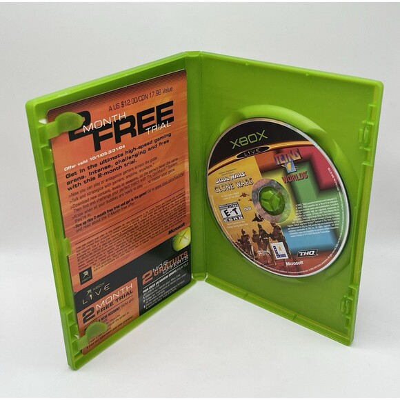 XBOX Star Wars The Clone Wars CIB Complete In Box 2003 Tetris Worlds Used TESTED - Picture 3 of 5